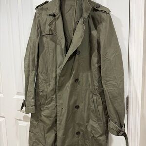 Men's Classic Green Trench Coat